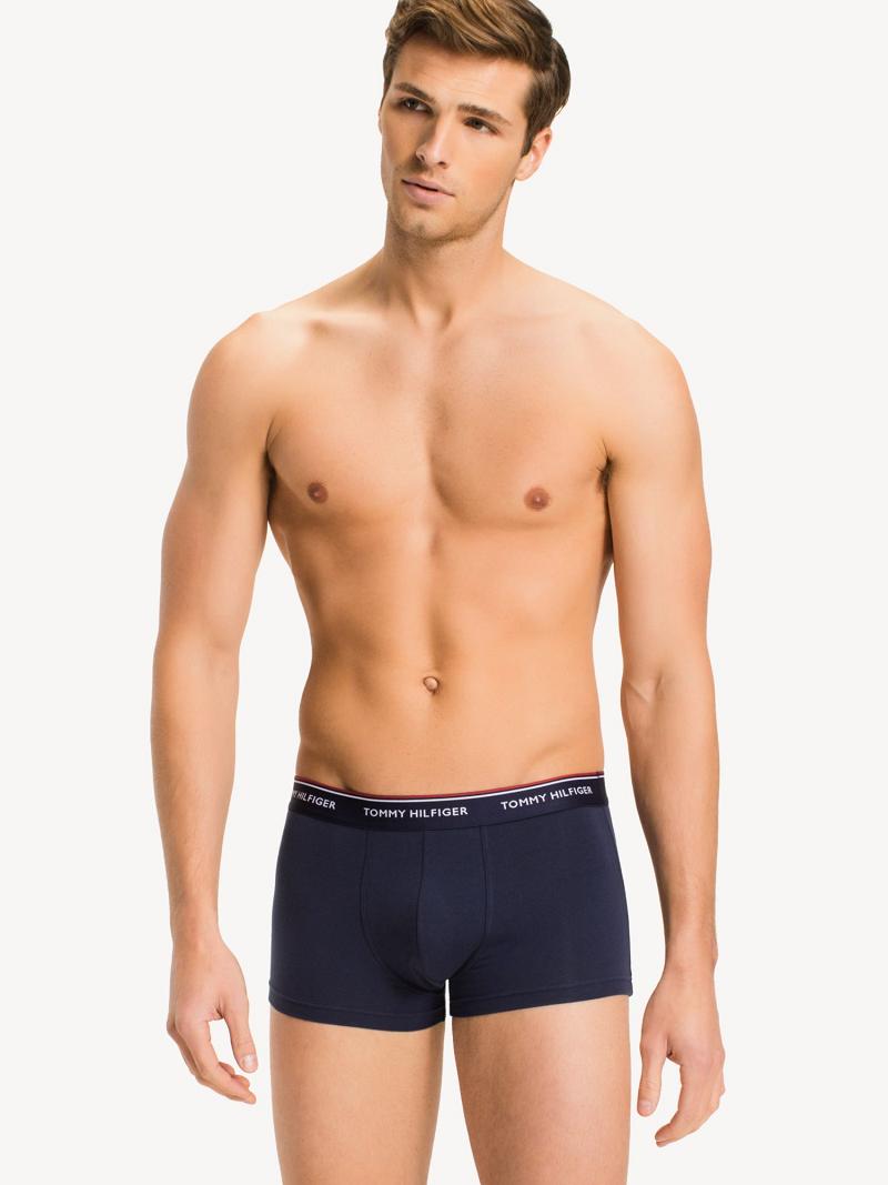 Férfi Tommy Hilfiger Premium essentials low rise trunk 3pk Trunks Sötétkék | HU 1309RVD